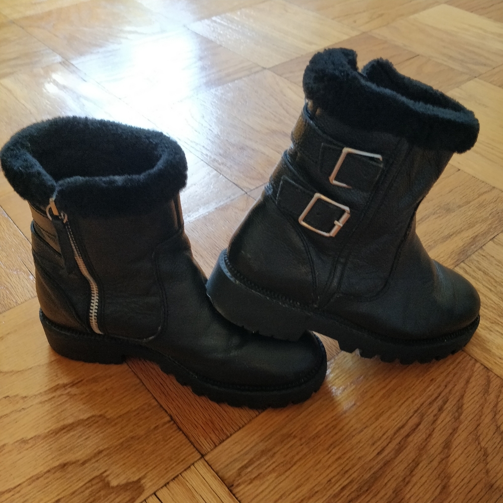 Biker style girl boots